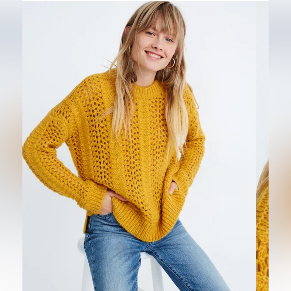 Madewell Windemere Pointelle Pullover Sweater